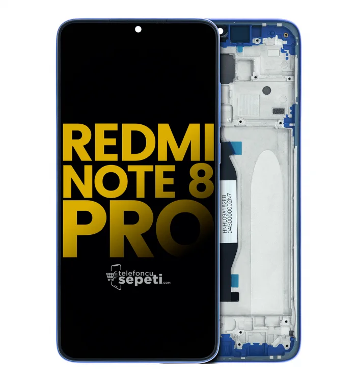 Xiaomi Redmi Note 8 Pro Çıtalı Ekran Dokunmatik Siyah Orijinal