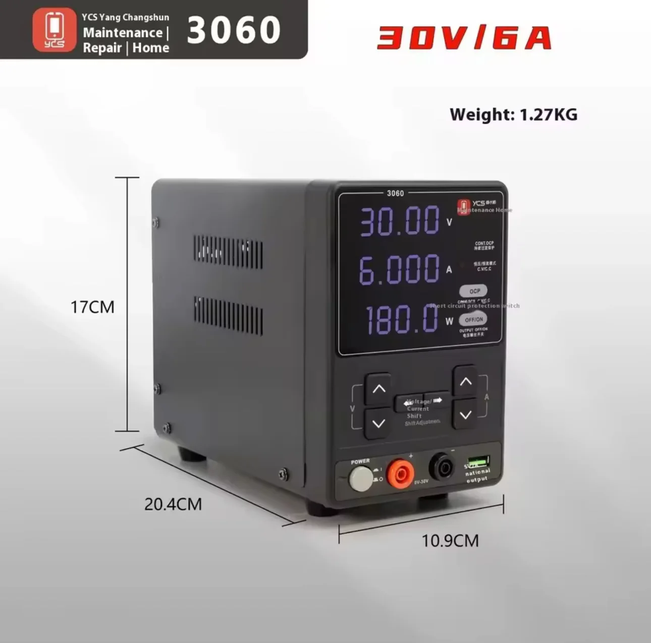 YCS 3060 180W 30V 6A DC Güç Kaynağı Telefon PCB Onarımı Ampermetre