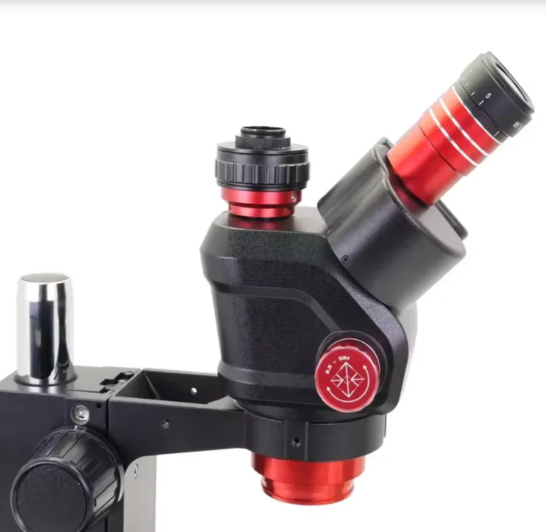 YCS 6558X 6.5X-58X 360° Dönebilen Büyük Tabanlı Trinoküler Stereo Zoom Mikroskop